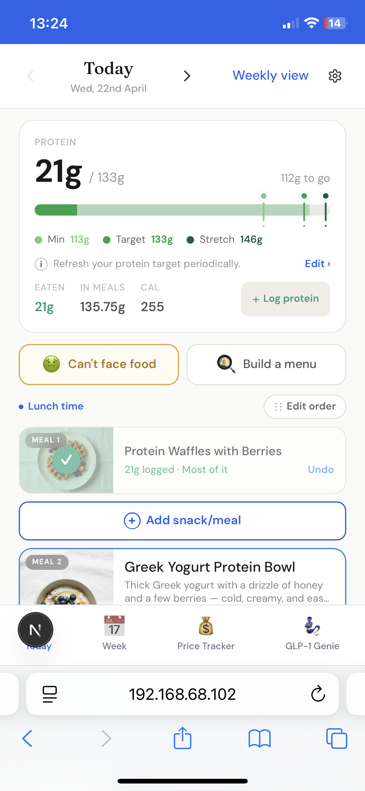 Protein tracker